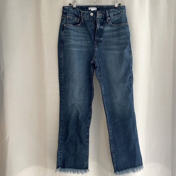 Good American High Waisted Size 4 Fringe Hem Jeans - Picture 8 of 8